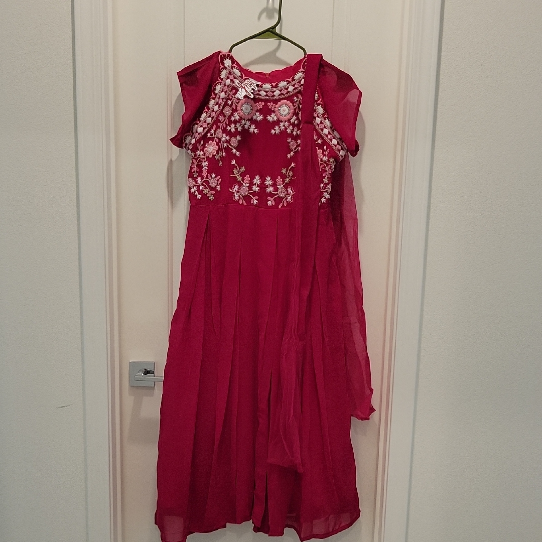 Charming Pink Dress With Floral Embroidery And Trendy Sleek Dupatta